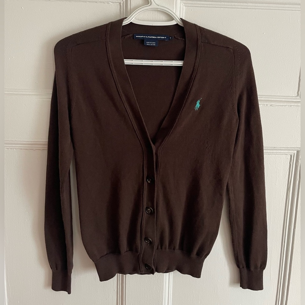 Ralph Lauren Brown Cardigan Sweater